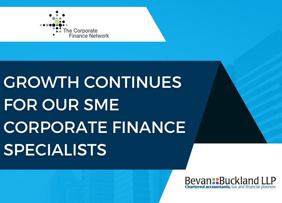 Growth Continues for our SME Corporate Finance Specialists